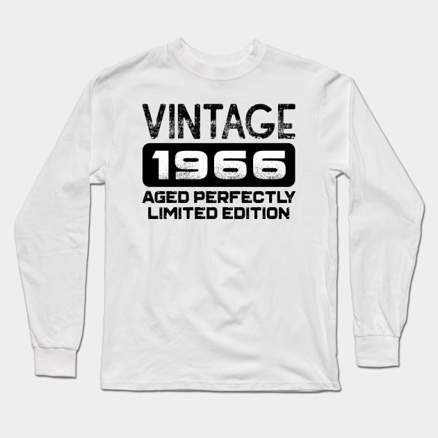 Birthday Gift Vintage 1966 Aged Perfectly Long Sleeve T-Shirt by colorsplash